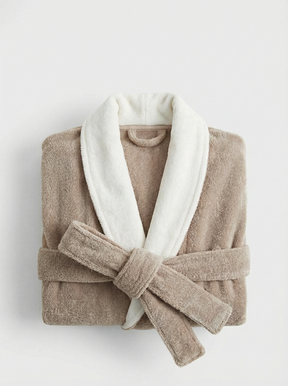 Premium Two-Tone Velvet Bathrobe